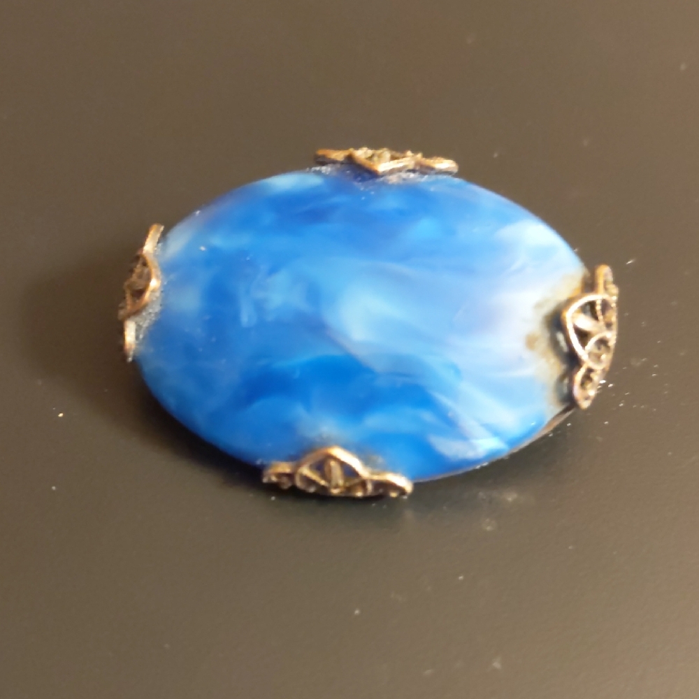 Blue Vintage Brooch